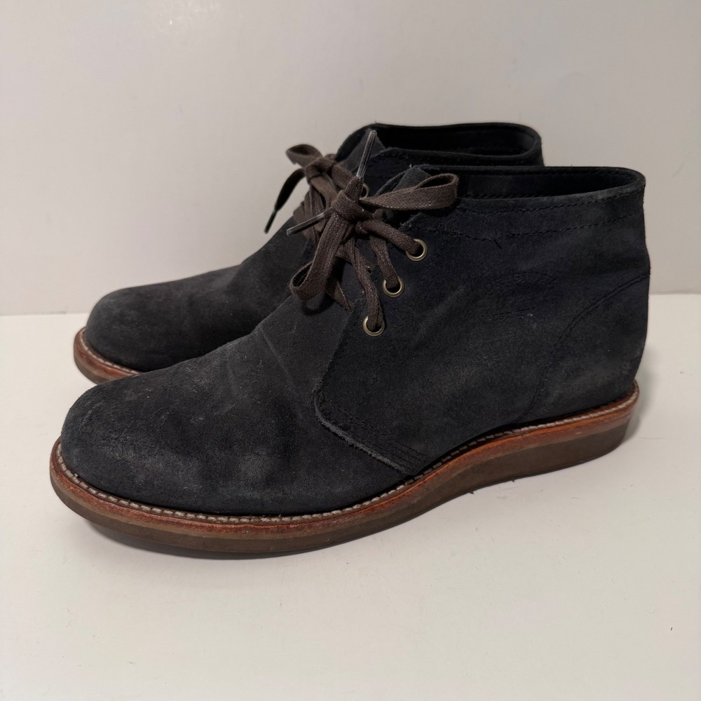 Chippewa Mens Milford Chukka Boots 9E Navy Blue Suede Vibram 1901M07 USA Made